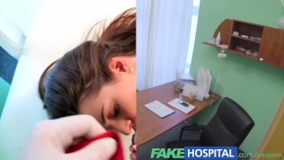 Fake Hospital Doctor denies antidepressants and prescribes a good licking and a hard fucking