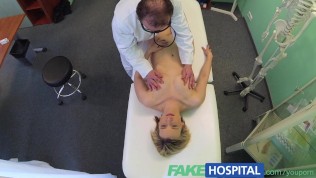 FakeHospital Horny milf swallows a load of the good doctors cum after some furious fucking in the office