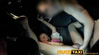 FakeTaxi Young babe fucked by cabbie on backseat