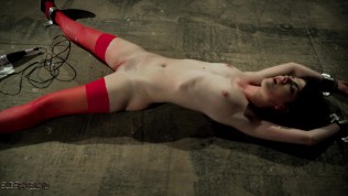Intense punishment and spanking for submissive teen enduring bondage sex