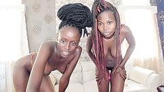Two African girls masturbating