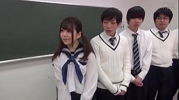 Tiny Japanese Teen Gangbanged At School – Riko Saito