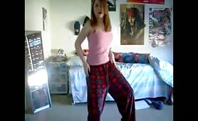 Hot Redhead Teen Strip Dance