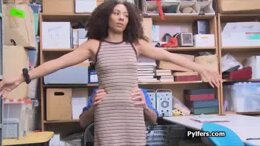 Ebony Cutie With Curly Hair Fucked Hard In The Back Office