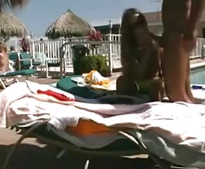 Girl On Vacation Fuck By A Pool At Crowded Resort
