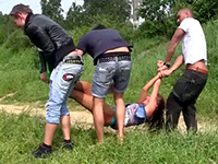 Teen Girl Groped And Fucked In Public Near The Lake