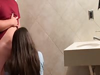 College Students Almost Get Caught Fucking In The Library Bathroom