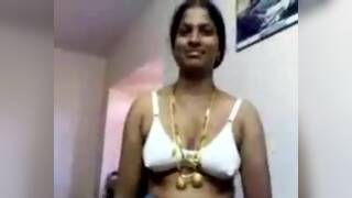 South Indian Telugu Aunty Show Her Boobs To Her Customer