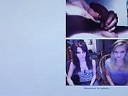 Guy Jerks Off On Webcam For Two Hot Girls