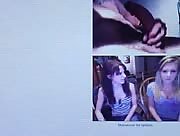 Guy Jerks Off On Webcam For Two Hot Girls