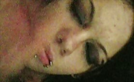 Emo Slut Gets Facial While Sleeping