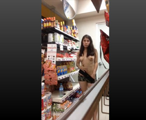 Girl Gets Caught Fingering In The Supermarket