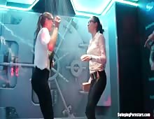 Horny Girls Sucked And Fucked In Night Club