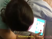 Guy Interrupts Stepsister Playing Game And Bangs Her From Behind