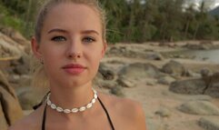 Anal Sex And Cum Eating On A Public Beach With Hot Blonde    RISKY OUTDOOR SEX Cumin4D