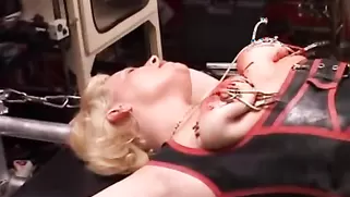 Busty Blonde Is Bleeding During Extremely Painful Torturing