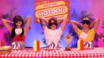 Eliza Ibarra, Alexis Tae, Charlotte Sins In Hot Dong Eating Contest