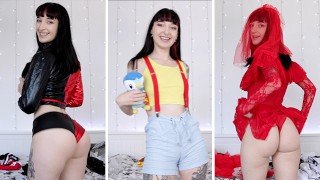 Slutty Nerd Tries On Halloween Costumes | Cosplay Haul Vlog | Persephone Pink