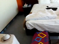 Black & White German Teens Seduce Waiter In Hotel Room