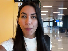 Erotic Vlog Of A Latina Traveling With Handjob On The Plane.