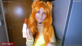 Evangelion Cosplay, Asuka Desvirga A Shinji En De La Paja Que Se Hizo Con Ella   Hentai 3D