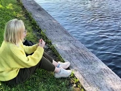 Blonde In The Park Wanted Fresh Cock