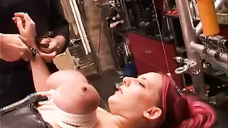 Sexy Redhead With Big Boobs Gets Chained And Tortured Hard