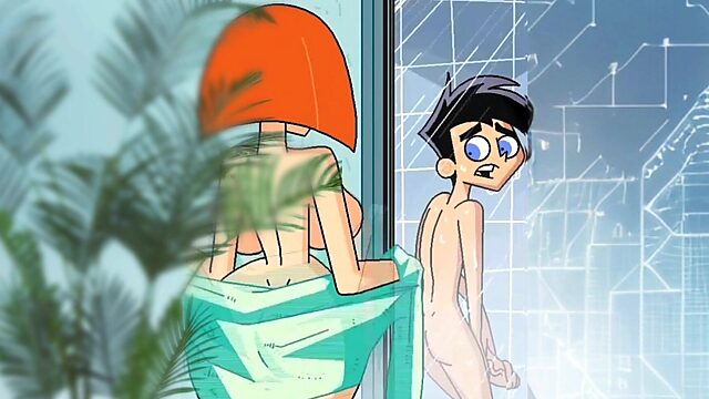 Stepmom Sneaks A Peek At Stepson’s Huge Dick In Shower – Horny Redhead Milf Can’t Resist – Hentai Comic