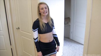 Blonde Girl Next Door Cheerleader Slut Natalie Knight   Homemade Hardcore