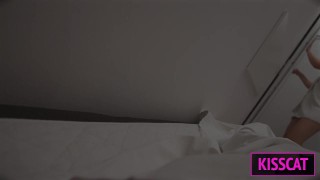 S1E1: Step Mom Shares Hotel Room With One Bed, So Step Son Fucks Tight Pussy Till Facial Surprise