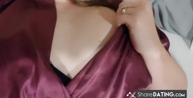 Girl Makes Video And Sends To Husband After Going To Work. MILF Teases, Mas