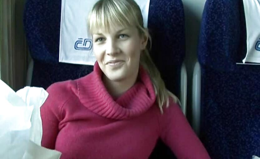 Czech Streets Porn With Sweet Blonde In Train!