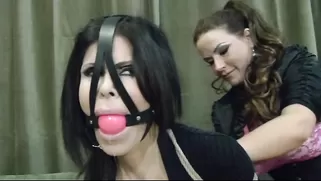 Gagged Goddess With Big Natural Boobs Really Likes Ropes