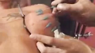 Sexy Busty Blonde Is Enjoying Hardcore Penetration With Needles