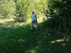 Russian Mamka Squirts On Stepson’s Dick In The Park