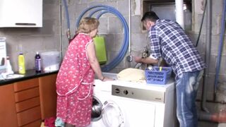 The Granny Rattling On The Washing Machine