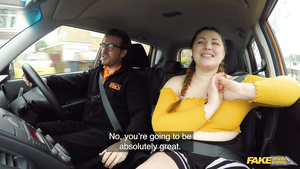 Fake Driving School   Cute SUPERSIZED BIG BEAUTIFUL WOMEN Crashes The Car For REAL 1   Estella Bathory