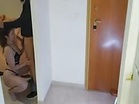 Fucked The Delivery Man While Her Husband Watching