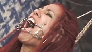 Very Painful Vaginal Tortures For A Chained Redhead Ebony