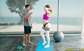 Yoga Girl Giselle Palmer Fucked On The Fitness Ball