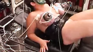 Brutal Master With Vacuum Boob Toys Treats His Sub Doll