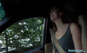 Public Agent   Czech Teen Brunette Hardly Fucked In Car For Money