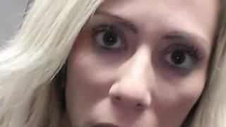 Slut Blonde Littleangel84 Fucks In The Restaurant’s Bathroom