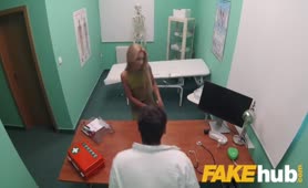 Fake Hospital   Horny Blonde Milf Fucked On Doctors Desk!