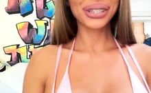 Hot Busty Webcam Babe Masturbate Solo