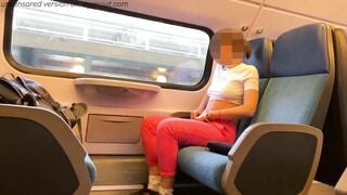 CRAZY Slut Teen Gets Dirty On The Train And Gives Me A Blowjob Among The Passengers   SUB ITA&ENG