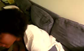 Ebony Bitch Fucks With Her Step Brother