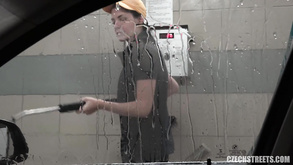 Hot Car Washer Anie Darling Fucks Stranger For Cash