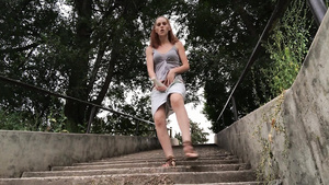 Spicy Teen Breathtaking Public Masturbation Video