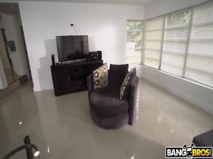 Naked Girl At The Door Gets Fucked
